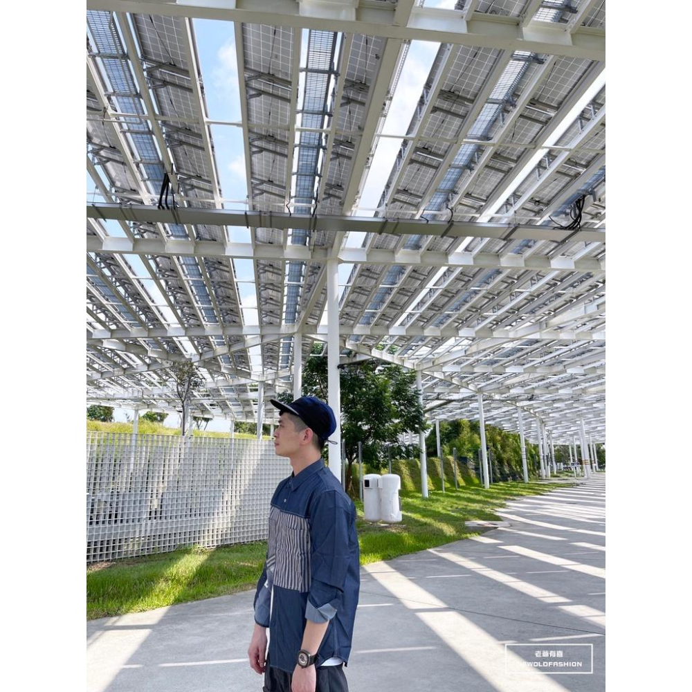 『老爺有喜』重磅撞色直條拼接襯衫(NOF21092117)-藍-細節圖5