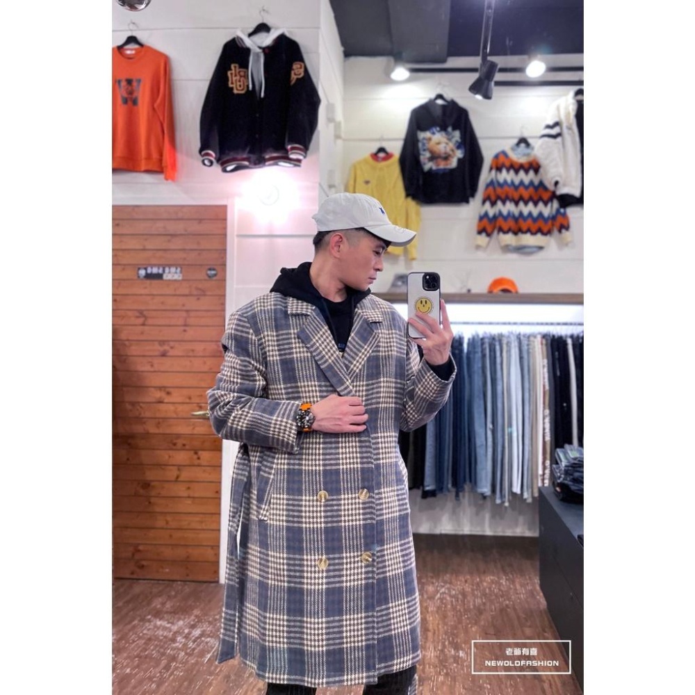 『老爺有喜』重磅多色格紋毛呢大衣-細節圖2