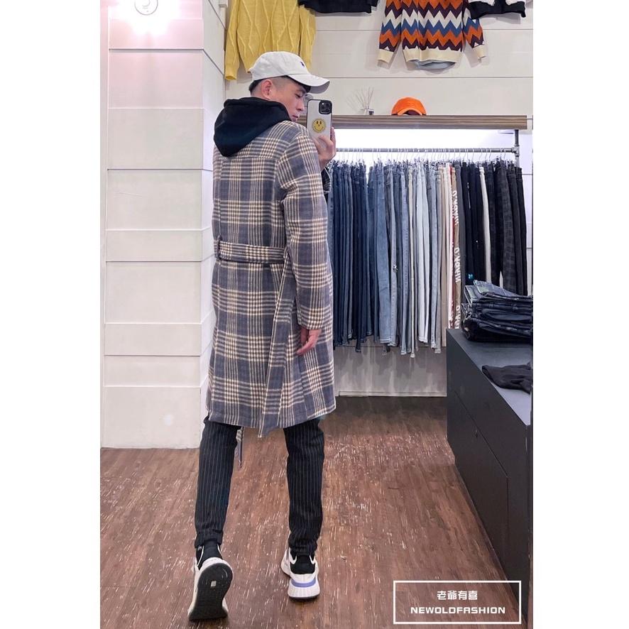 『老爺有喜』重磅多色格紋毛呢大衣-細節圖5