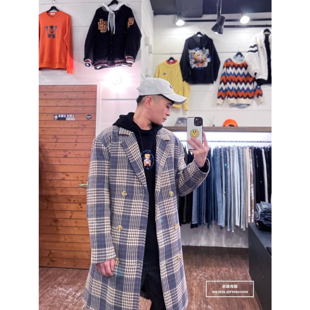 『老爺有喜』重磅多色格紋毛呢大衣-細節圖7