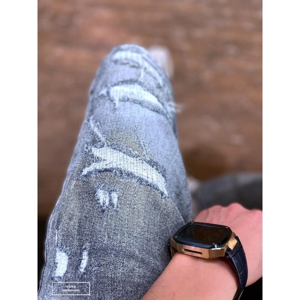 『老爺有喜』重磅多重縫線補丁小直筒褲(NOF2203L632)-細節圖6