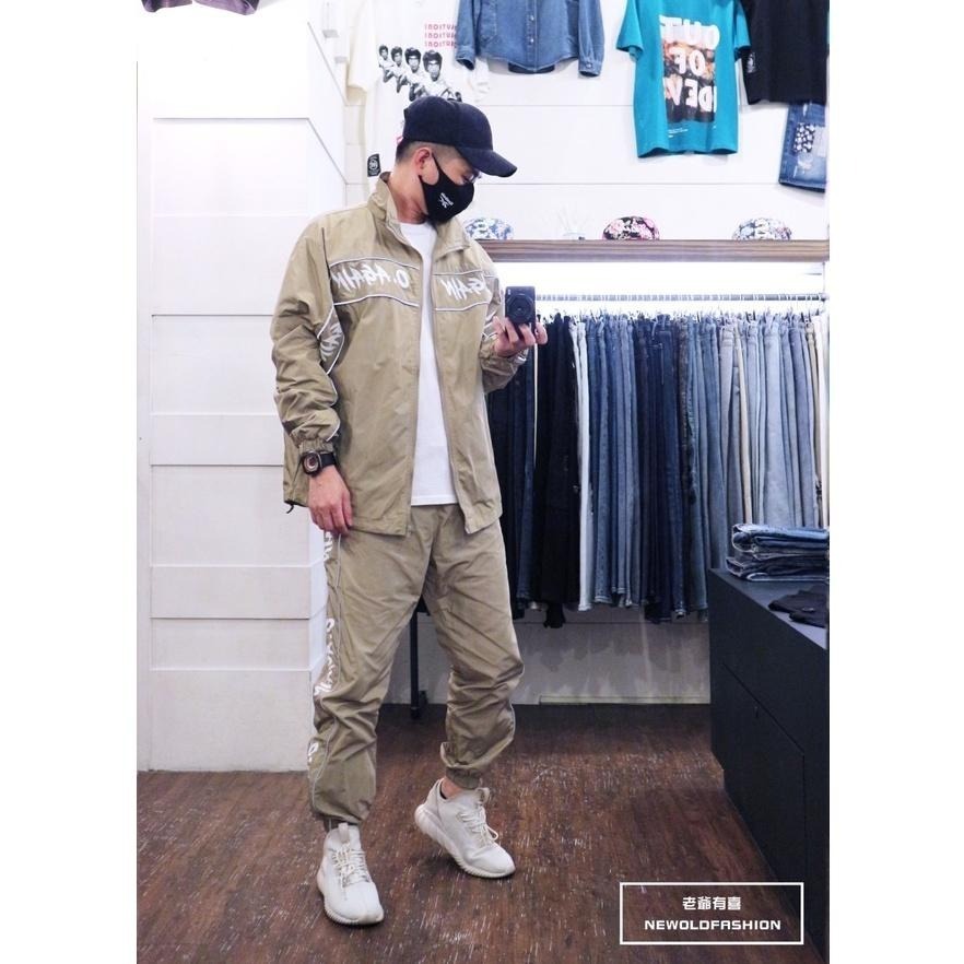『老爺有喜』Again反光條立領防風外套-卡其-細節圖2