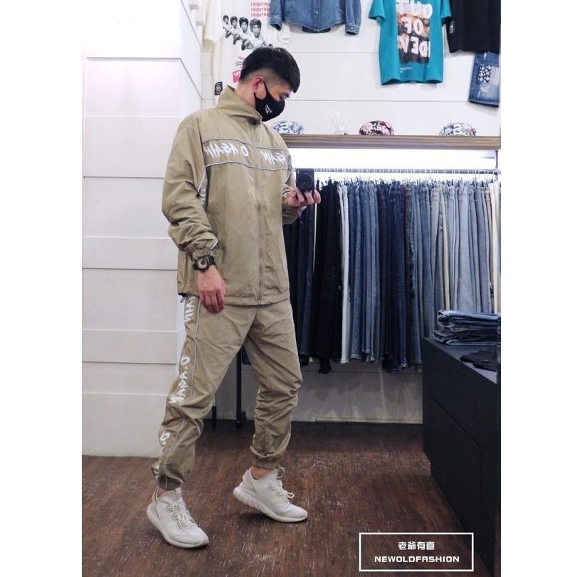 『老爺有喜』Again反光條立領防風外套-卡其-細節圖5