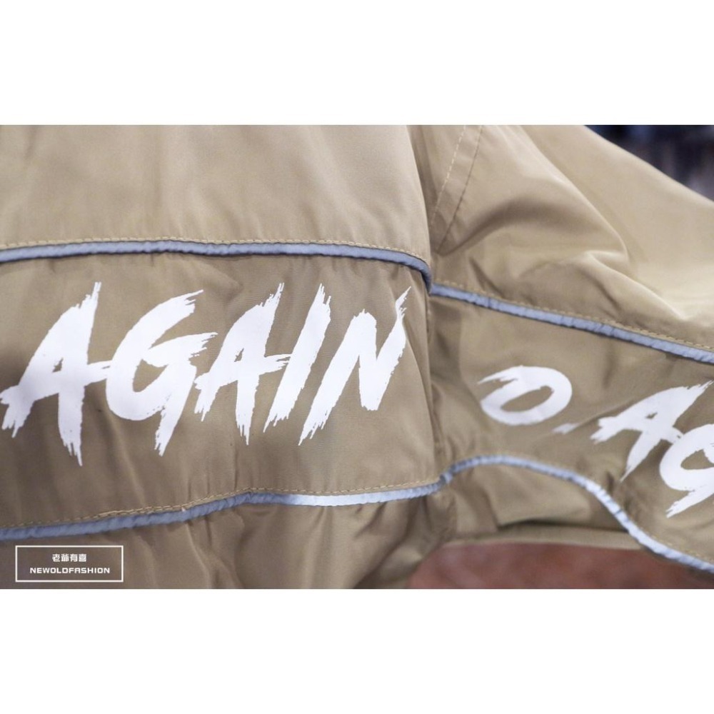 『老爺有喜』Again反光條立領防風外套-卡其-細節圖7