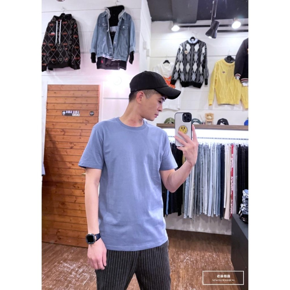 『老爺有喜』重磅UPF50+超高防護係數素色短Ｔ恤-彩藍-細節圖2