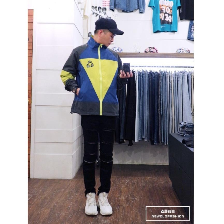 『老爺有喜』三角撞色拼接立領防風外套(NOF2109A105)-螢光綠-細節圖4