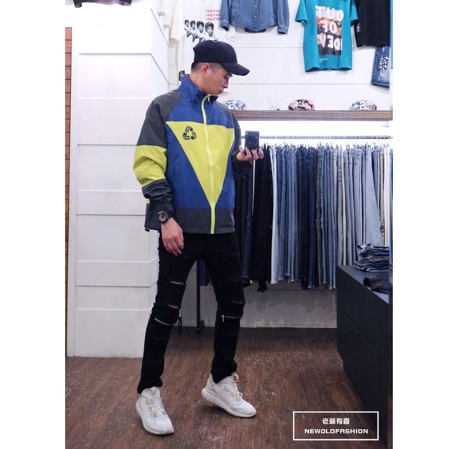 『老爺有喜』三角撞色拼接立領防風外套(NOF2109A105)-螢光綠-細節圖7