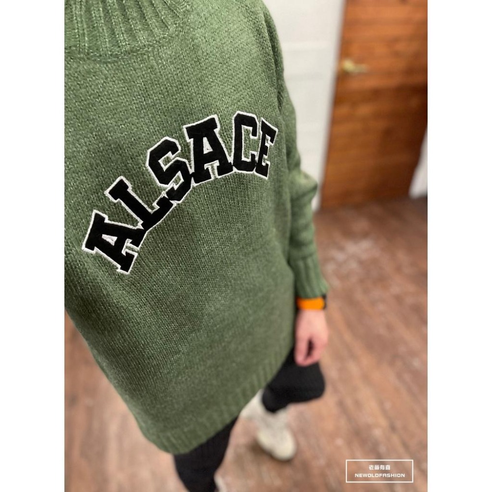 『老爺有喜』重磅ALSACE刺繡針織毛衣-綠-細節圖2