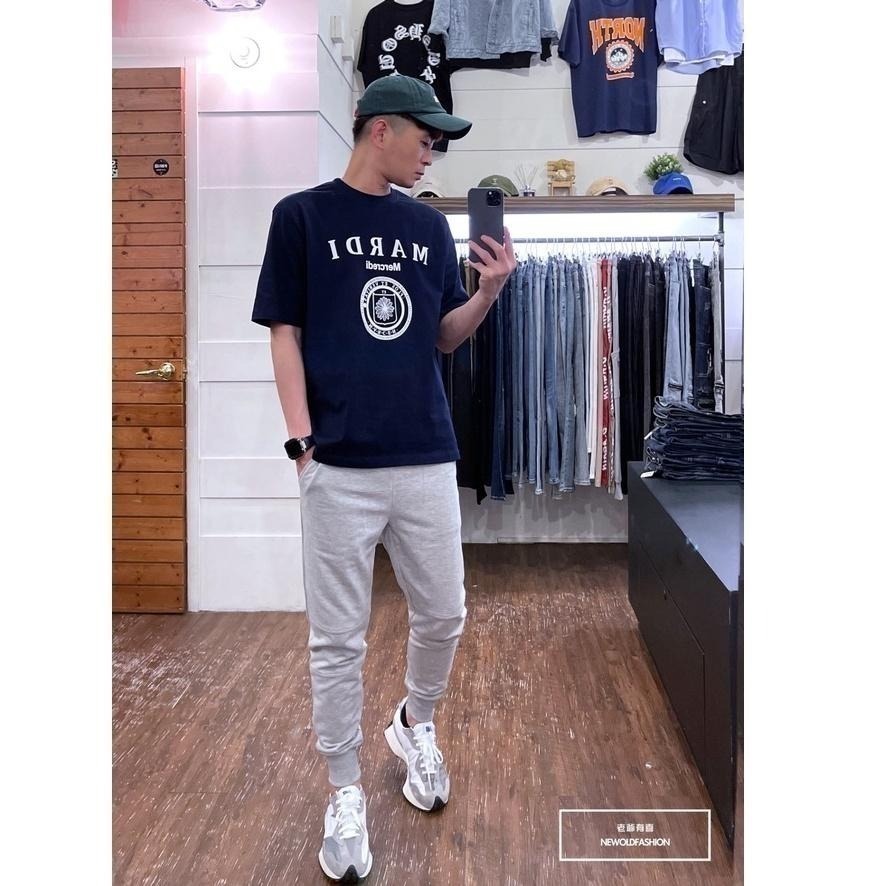 『老爺有喜』重磅拼接棉長褲-淺灰-細節圖2