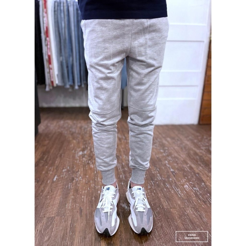 『老爺有喜』重磅拼接棉長褲-淺灰-細節圖5