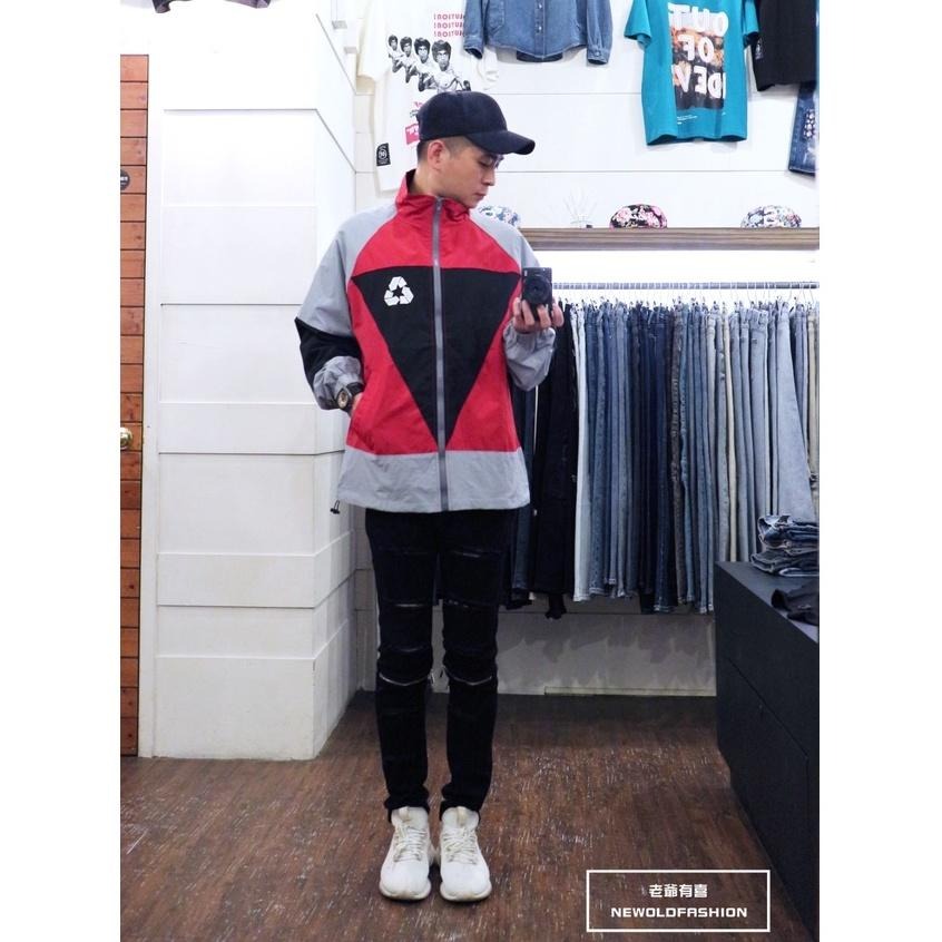 『老爺有喜』三角撞色拼接立領防風外套(NOF2109A105)-紅-細節圖5