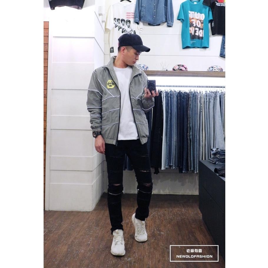 『老爺有喜』A跳色反光條立領防風外套(NOF2109A203)-灰-細節圖2