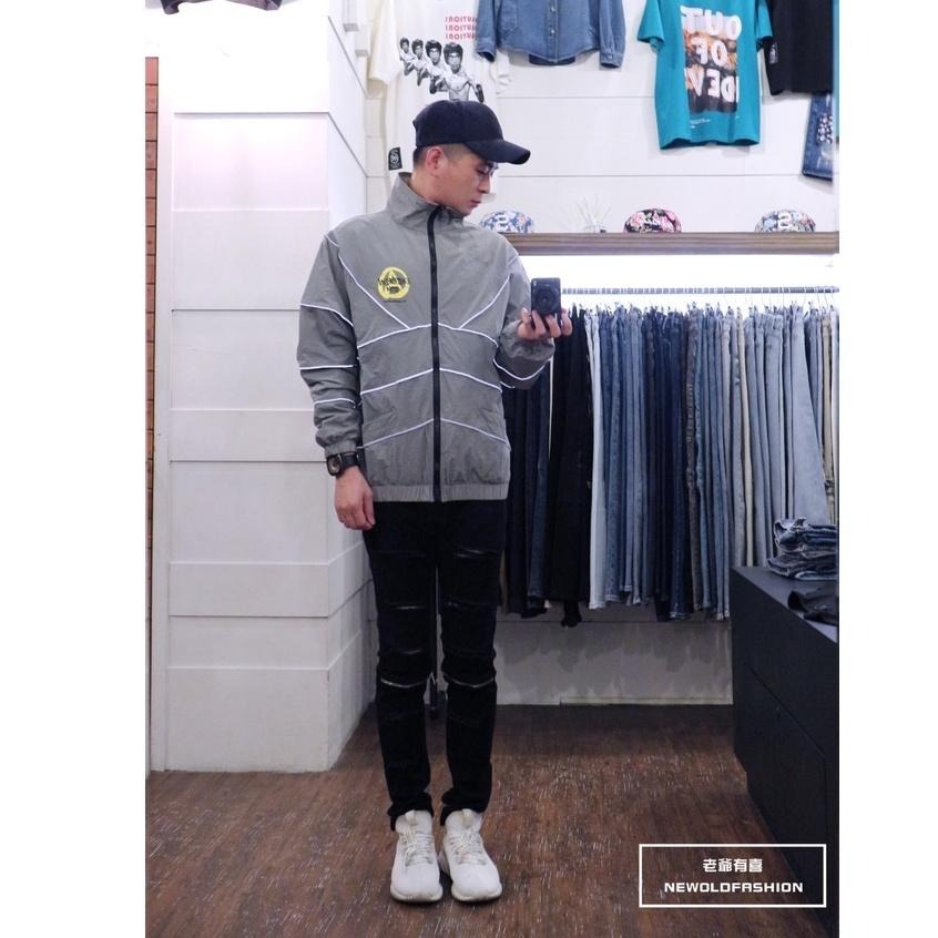 『老爺有喜』A跳色反光條立領防風外套(NOF2109A203)-灰-細節圖3