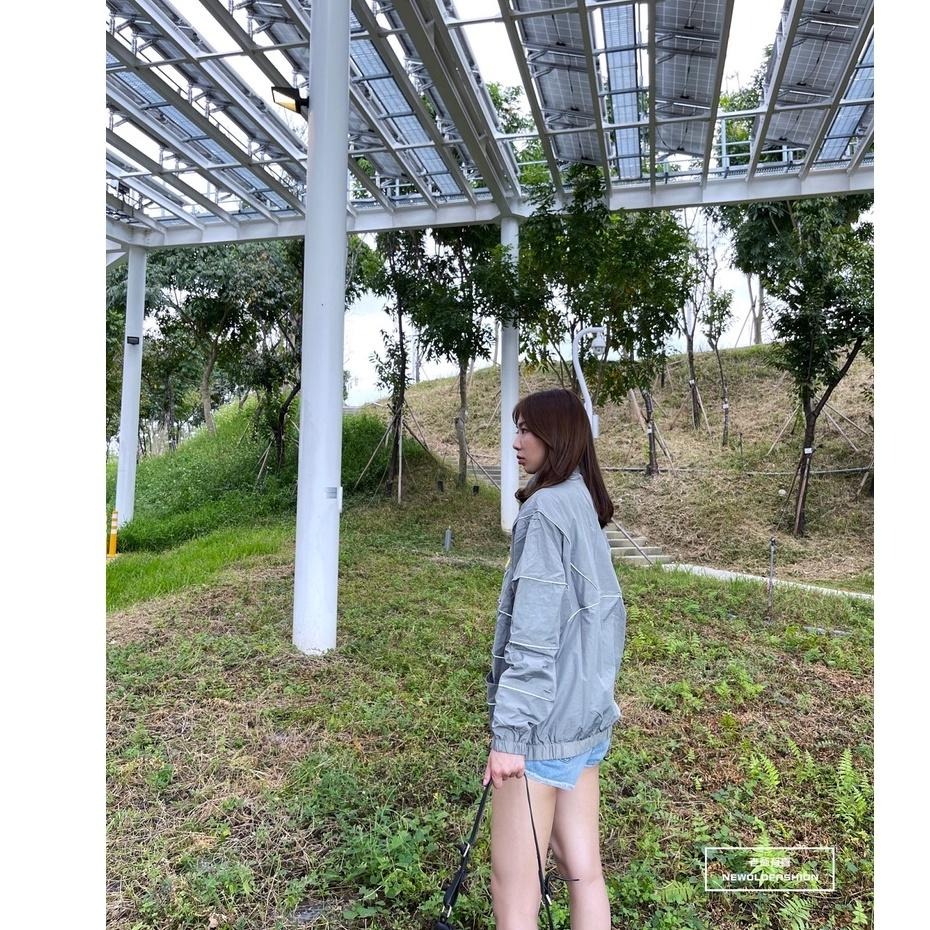 『老爺有喜』A跳色反光條立領防風外套(NOF2109A203)-灰-細節圖4