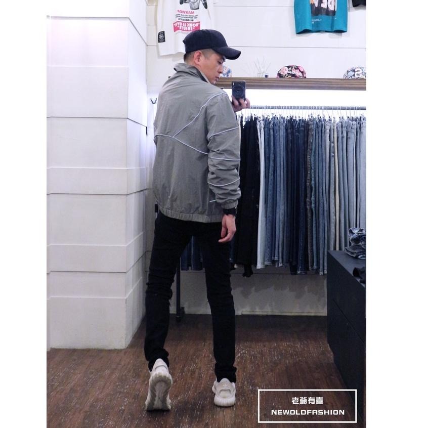 『老爺有喜』A跳色反光條立領防風外套(NOF2109A203)-灰-細節圖6