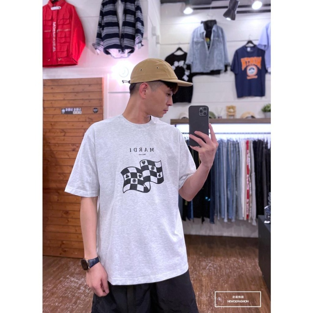 『老爺有喜』重磅Mardi棋盤格短T-淺灰-細節圖3