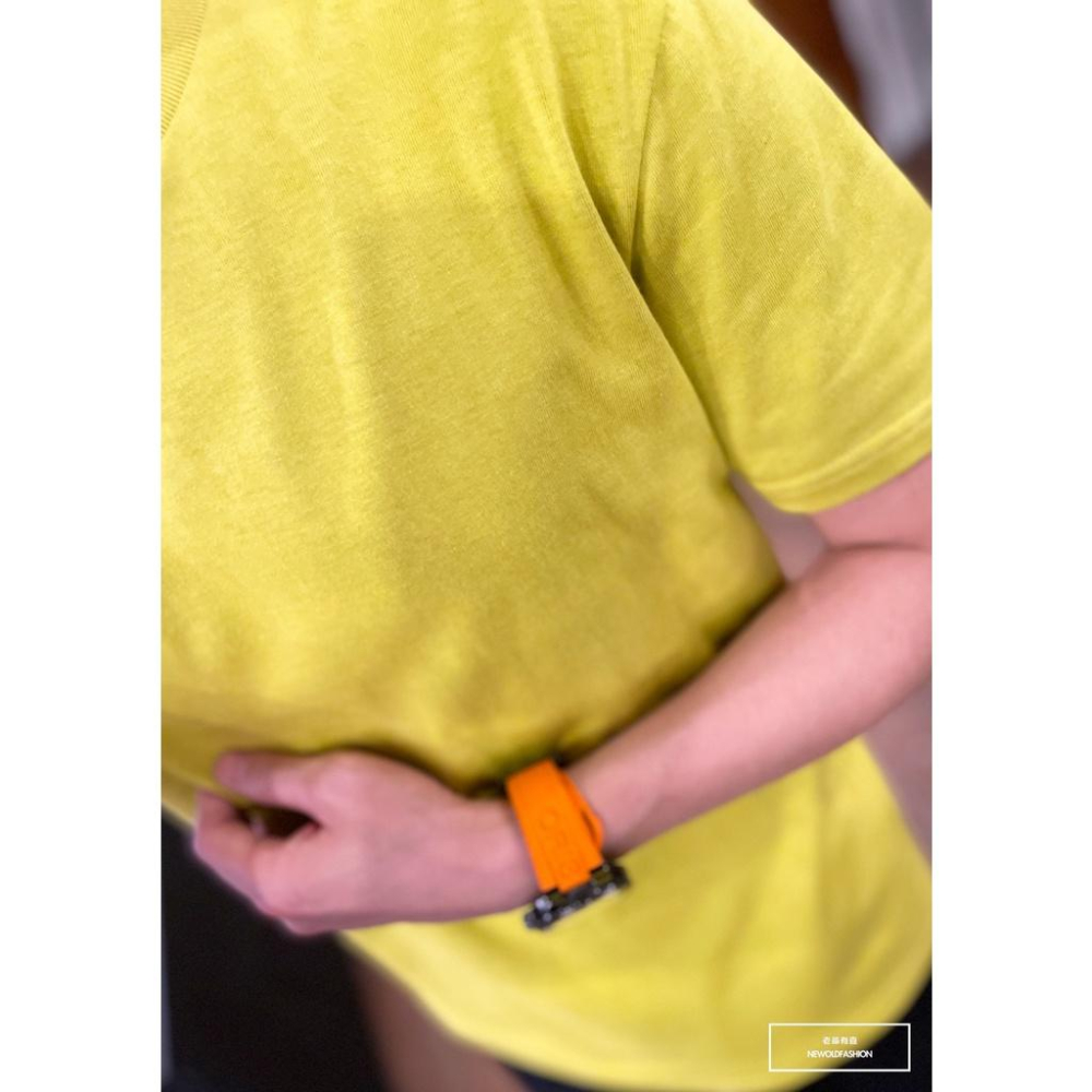 『老爺有喜』重磅UPF50+超高防護係數素色短Ｔ恤-黃綠-細節圖4