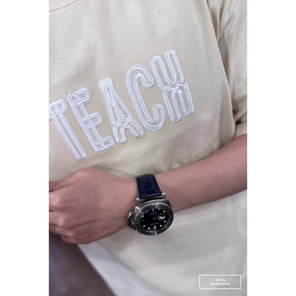『新品上市』重磅TEACH刺繡短T(NOF2303C30030)-米-細節圖7