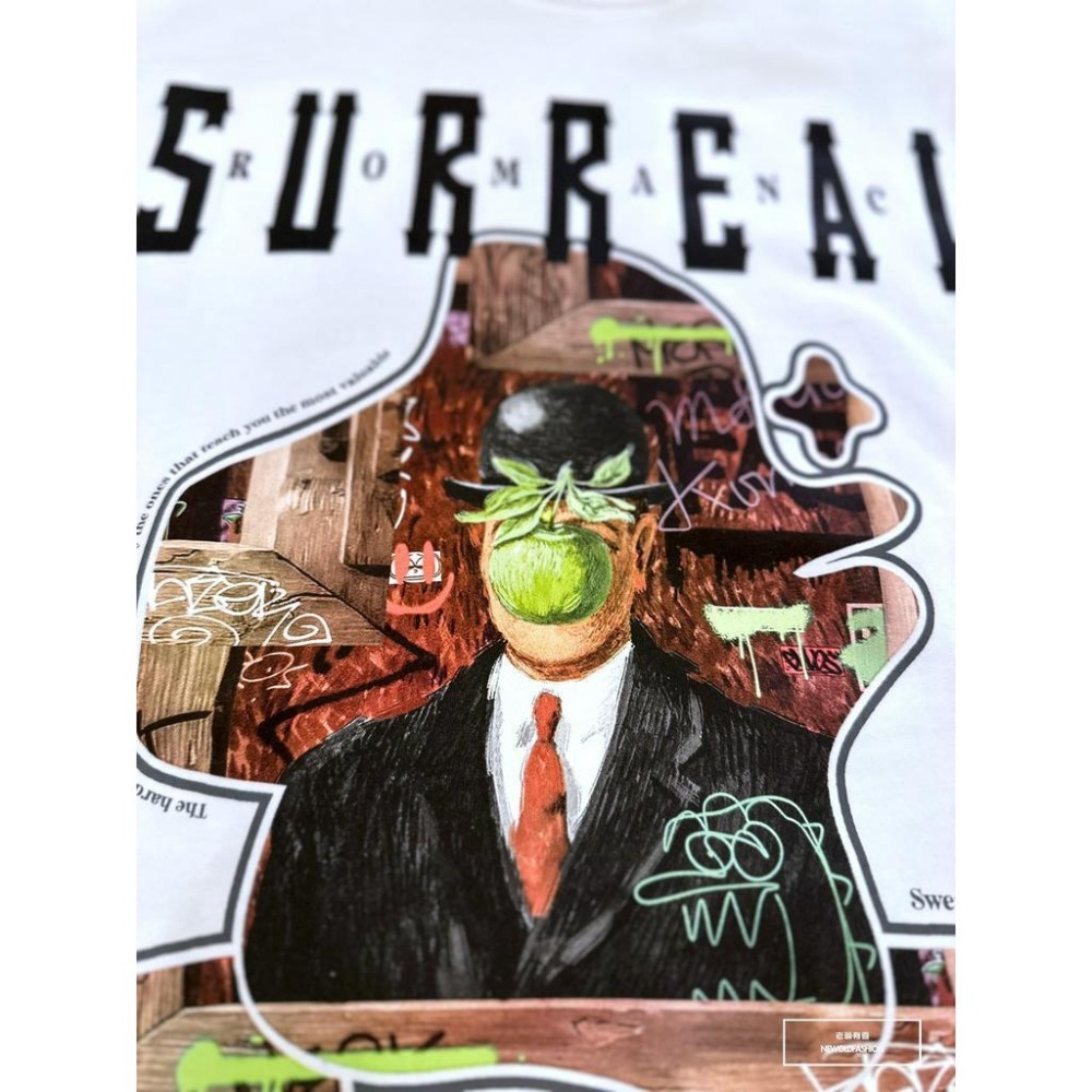 『新品上市』重磅surreal拼圖短T(NOF23052687)-白-細節圖7