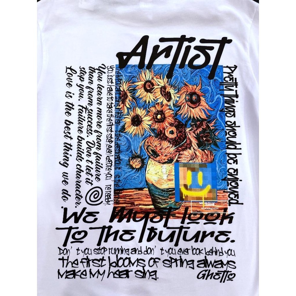 『新品上市』重磅Artist向日葵短T(NOF23052711)-白-細節圖3