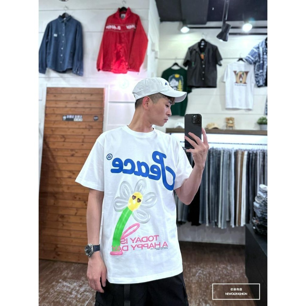 『新品上市』重磅氣球小花短T(NOF23052691)-白-細節圖3