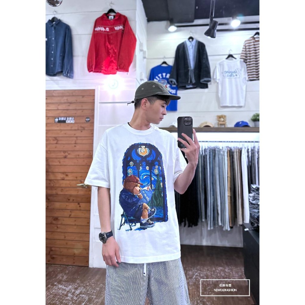 『新品上市』重磅油畫畫家熊短T(NOF23032466)-白-細節圖3