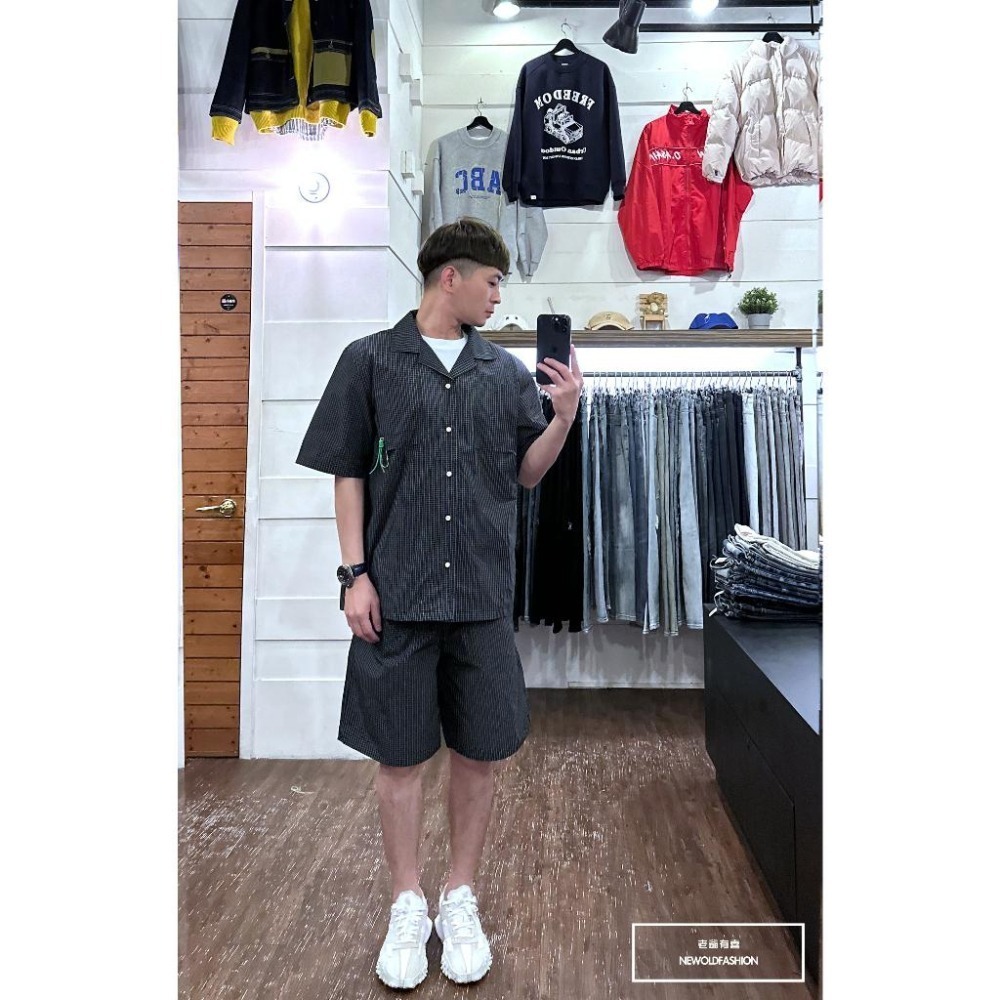 『新品上市』重磅超挺細條方格紋襯衫(NOF23039060)-細節圖2
