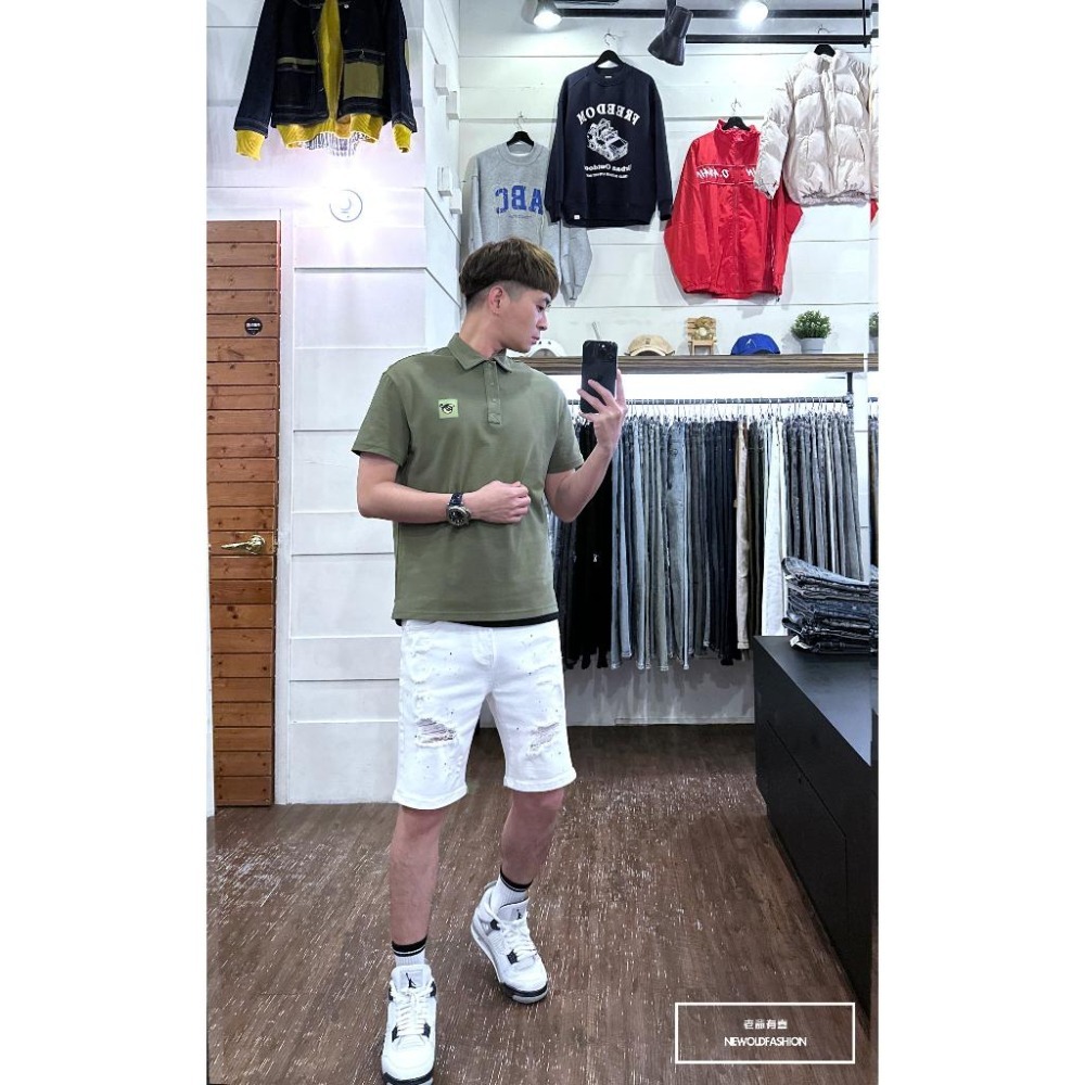 『新品上市』重磅刺繡墨鏡人POLO衫(NOF2303C10005)-綠-細節圖3