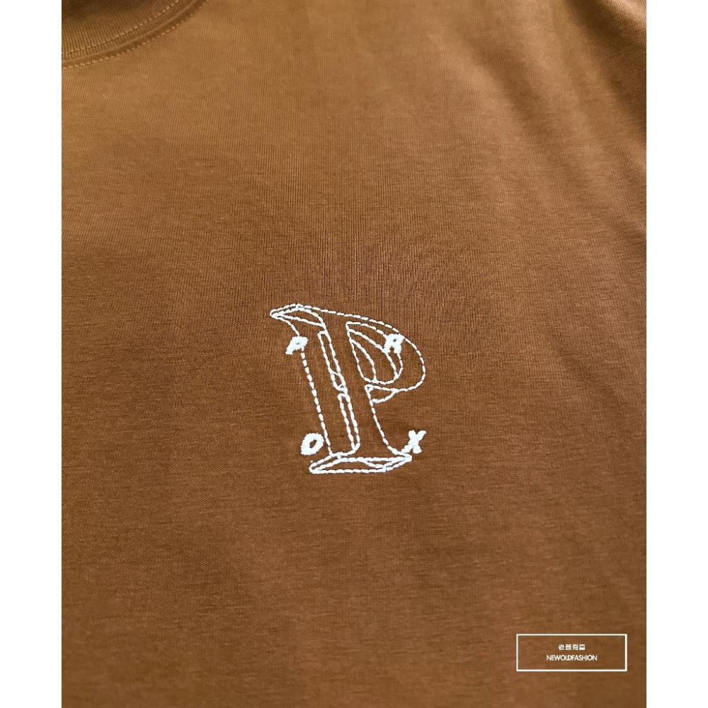 『新品上市』重磅虛線P英字短T(NOF2303C30037)-咖-細節圖6