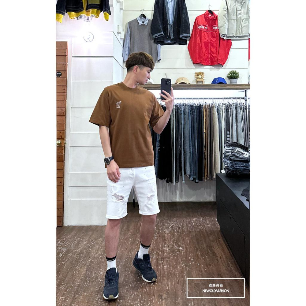 『新品上市』重磅虛線P英字短T(NOF2303C30037)-咖-細節圖8