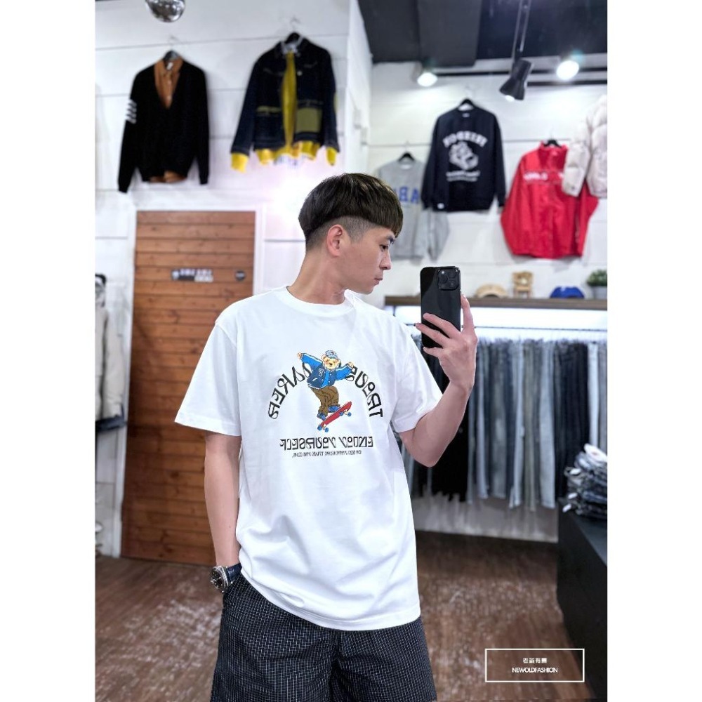 『新品上市』重磅滑板熊短T(NOF23022532)-白-細節圖3