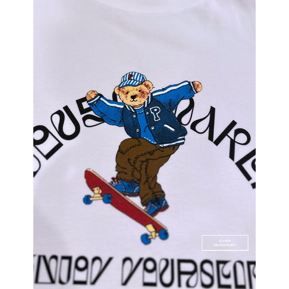 『新品上市』重磅滑板熊短T(NOF23022532)-白-細節圖4