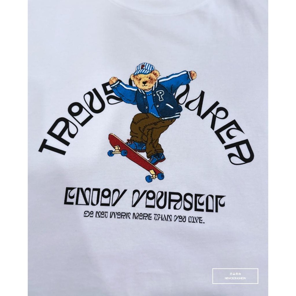 『新品上市』重磅滑板熊短T(NOF23022532)-白-細節圖8