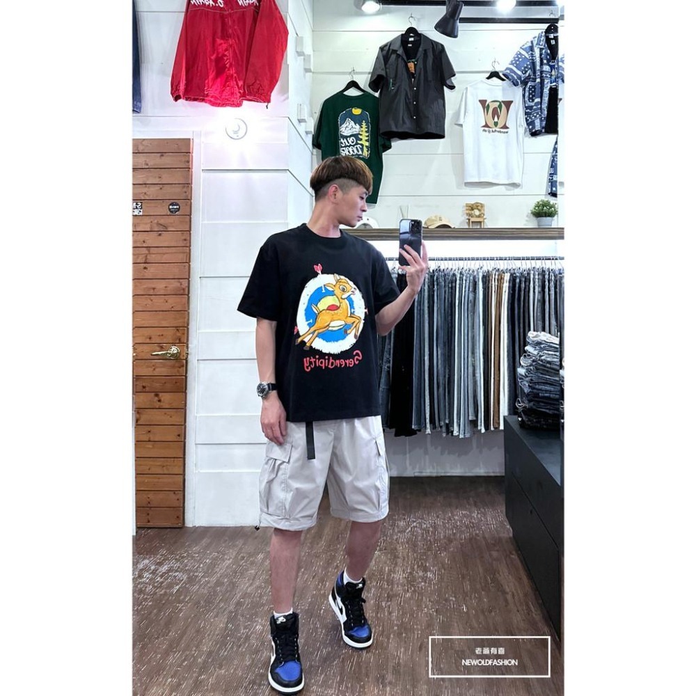 『新品上市』重磅紅心斑比短T(NOF23052648)-黑-細節圖5