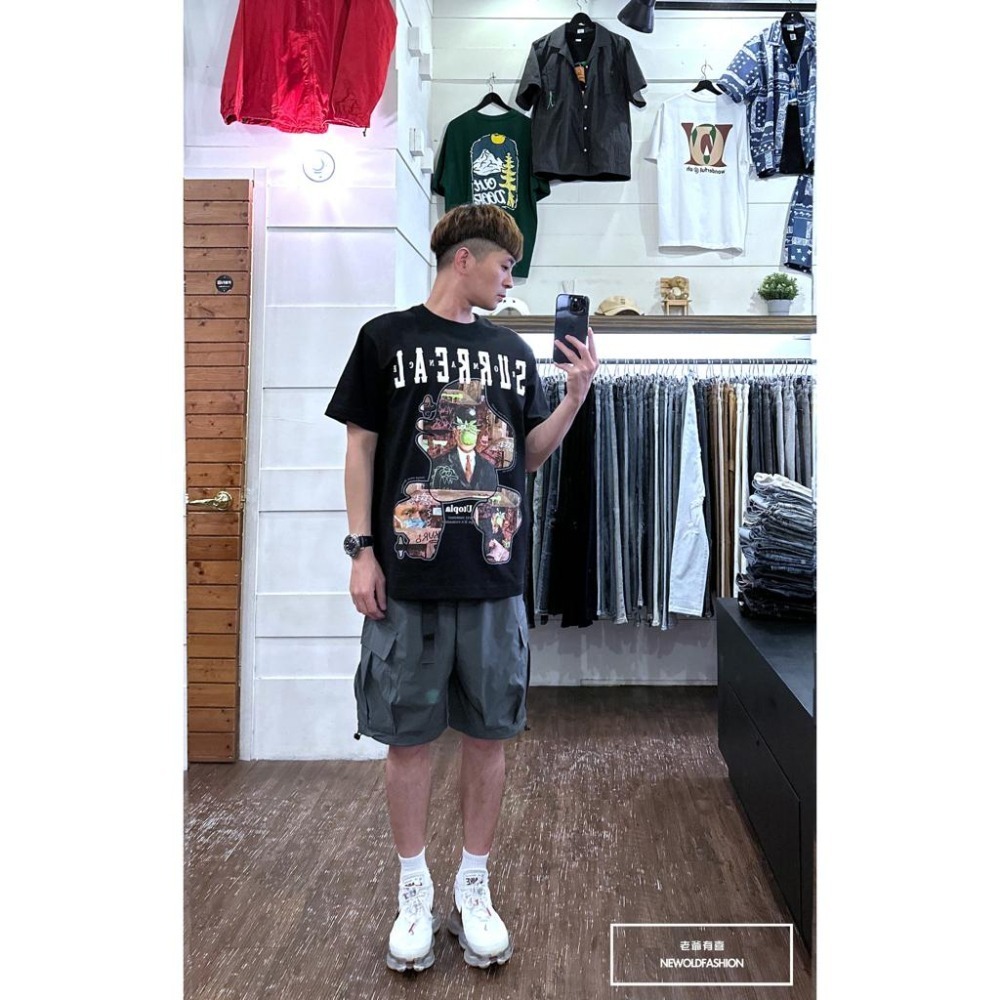 『新品上市』重磅surreal拼圖短T(NOF23052687)-黑-細節圖5