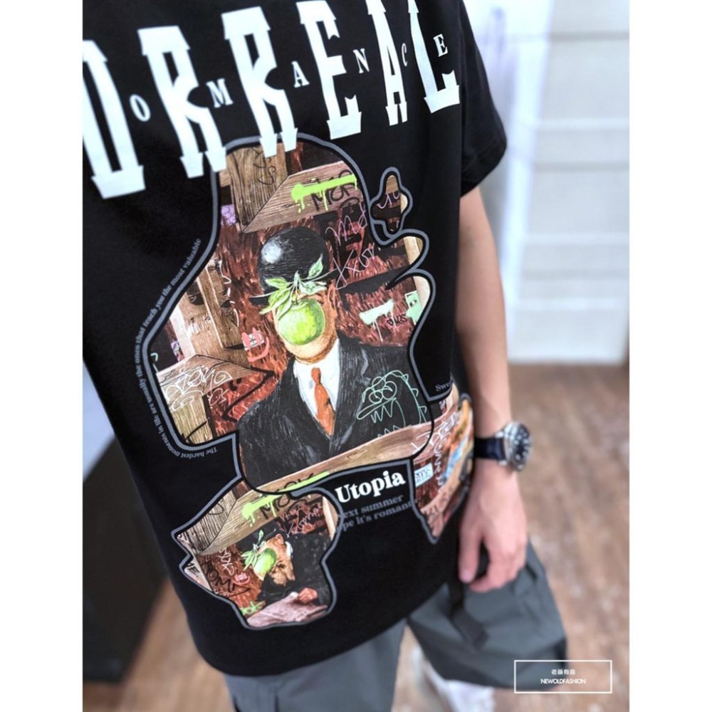 『新品上市』重磅surreal拼圖短T(NOF23052687)-黑-細節圖8