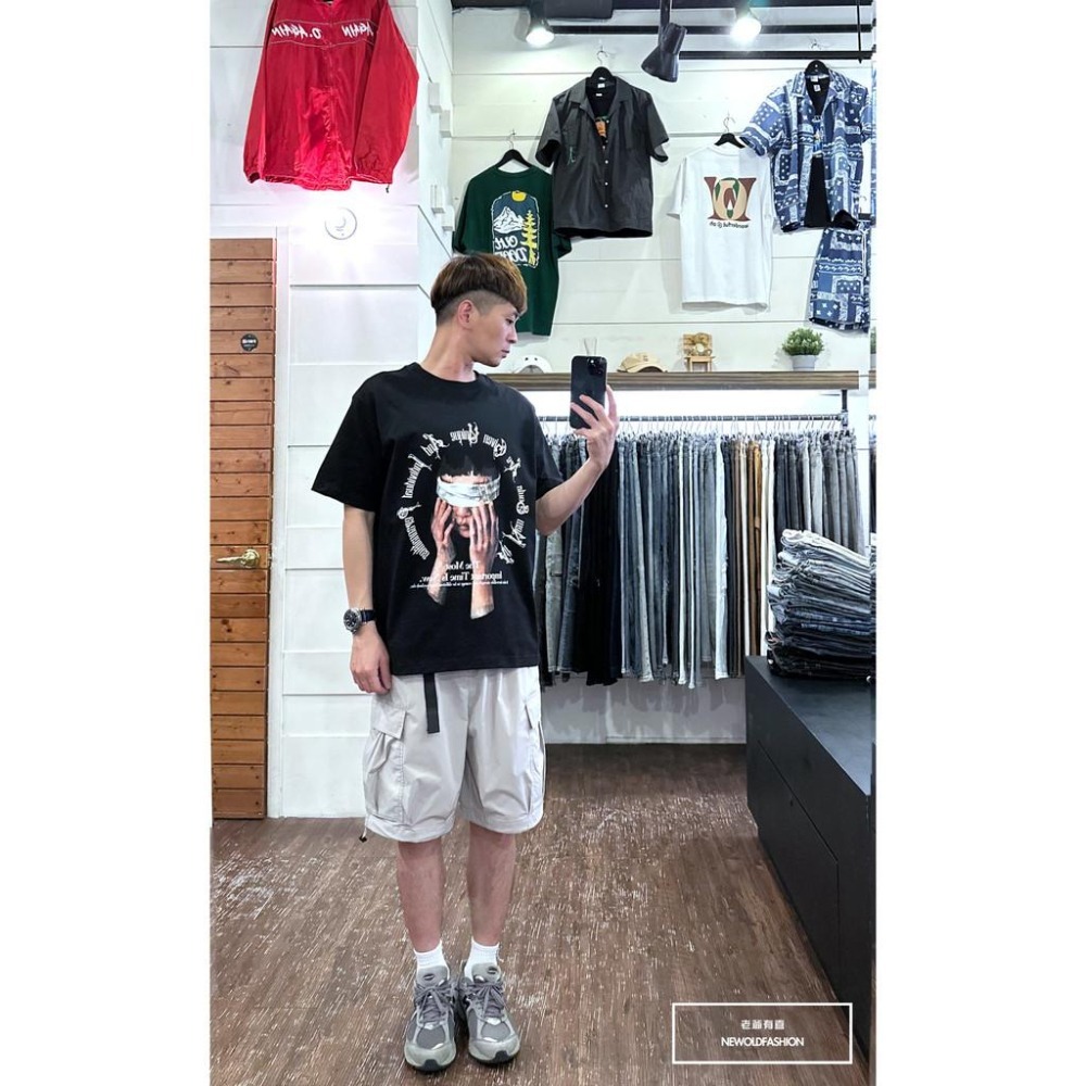 『新品上市』重磅矇眼小童短T(NOF23052645)-黑-細節圖2