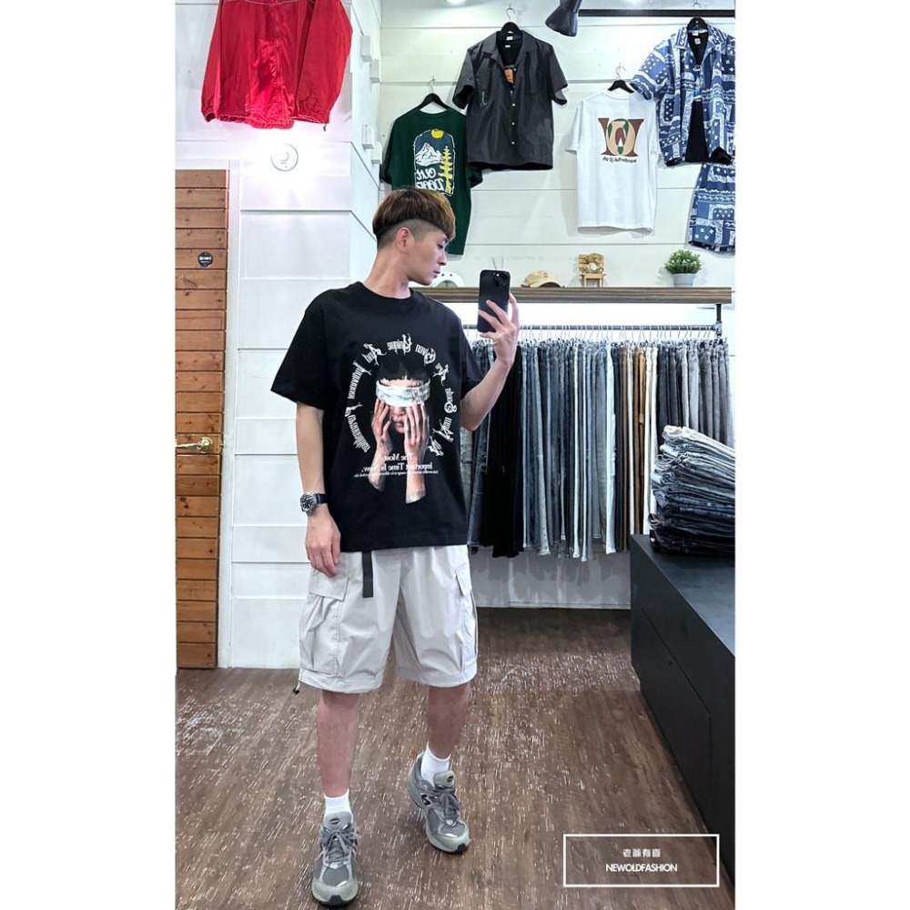 『新品上市』重磅矇眼小童短T(NOF23052645)-黑-細節圖4