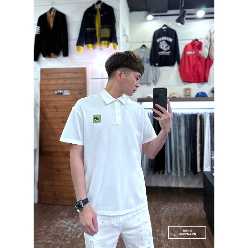 『新品上市』重磅刺繡墨鏡人POLO衫(NOF2303C10005)-白-細節圖4