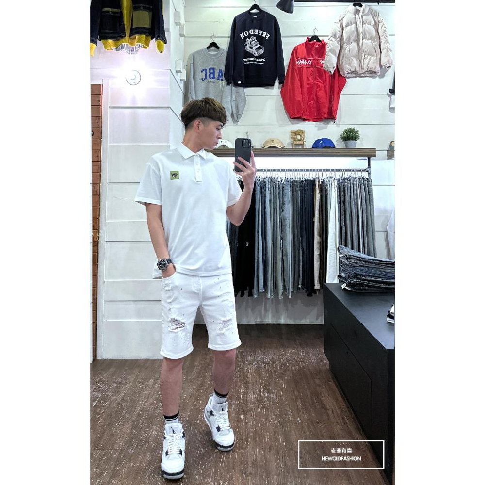 『新品上市』重磅刺繡墨鏡人POLO衫(NOF2303C10005)-白-細節圖5