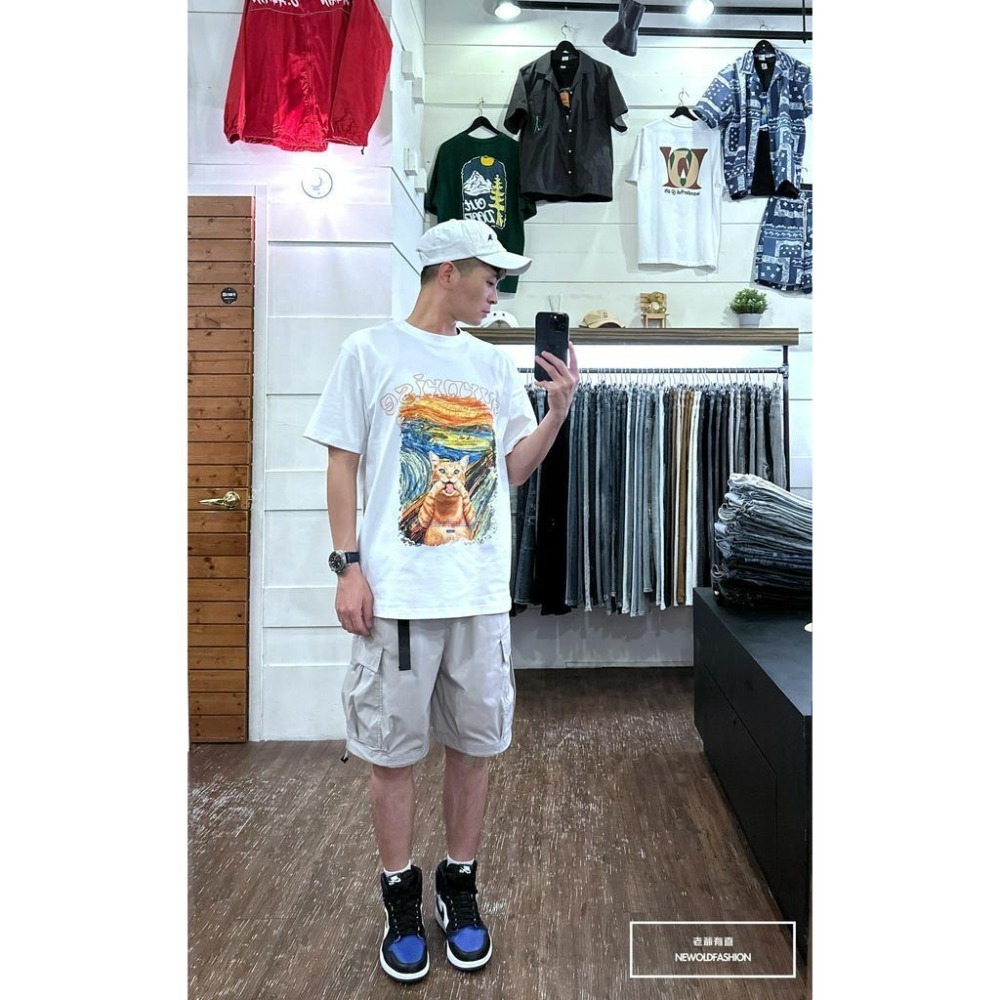 『新品上市』重磅吶喊貓咪短T(NOF23052646)-白-細節圖2