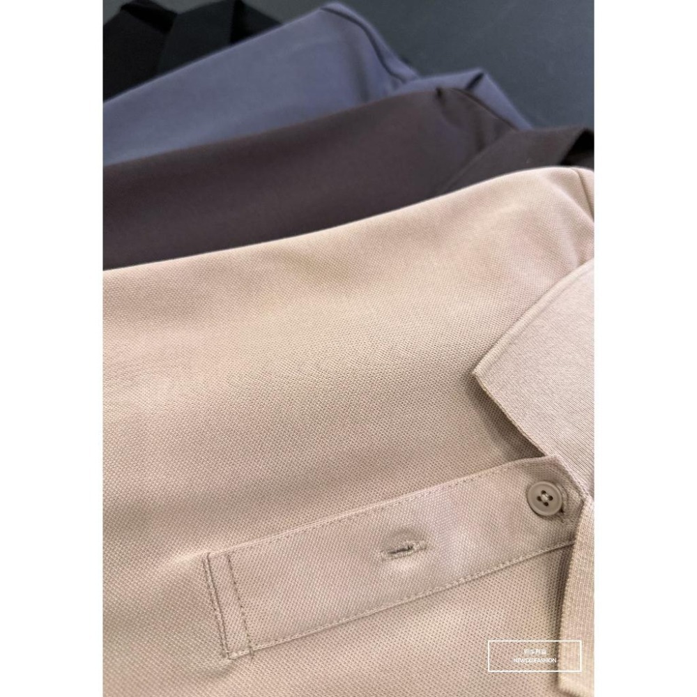 『新品上市』重磅手袖白標POLO衫(NOF2303C50001)-卡其-細節圖8