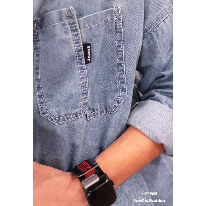 『老爺有喜』JEANS黑標口袋牛仔襯衫(NOF2009C210)-細節圖3