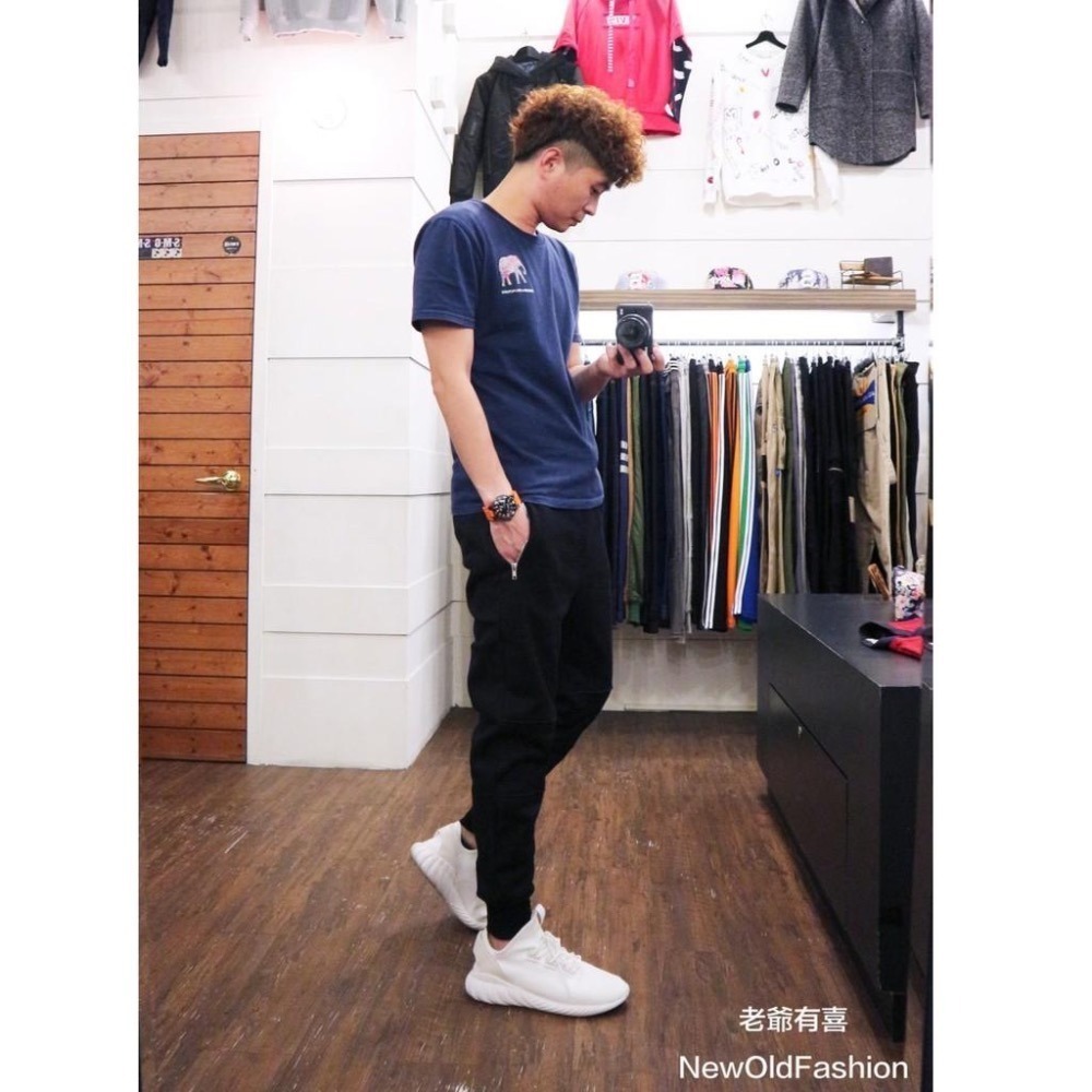 『老爺有喜』 重磅3D立體剪裁雙側拉鍊厚刷毛棉褲 -黑-細節圖6