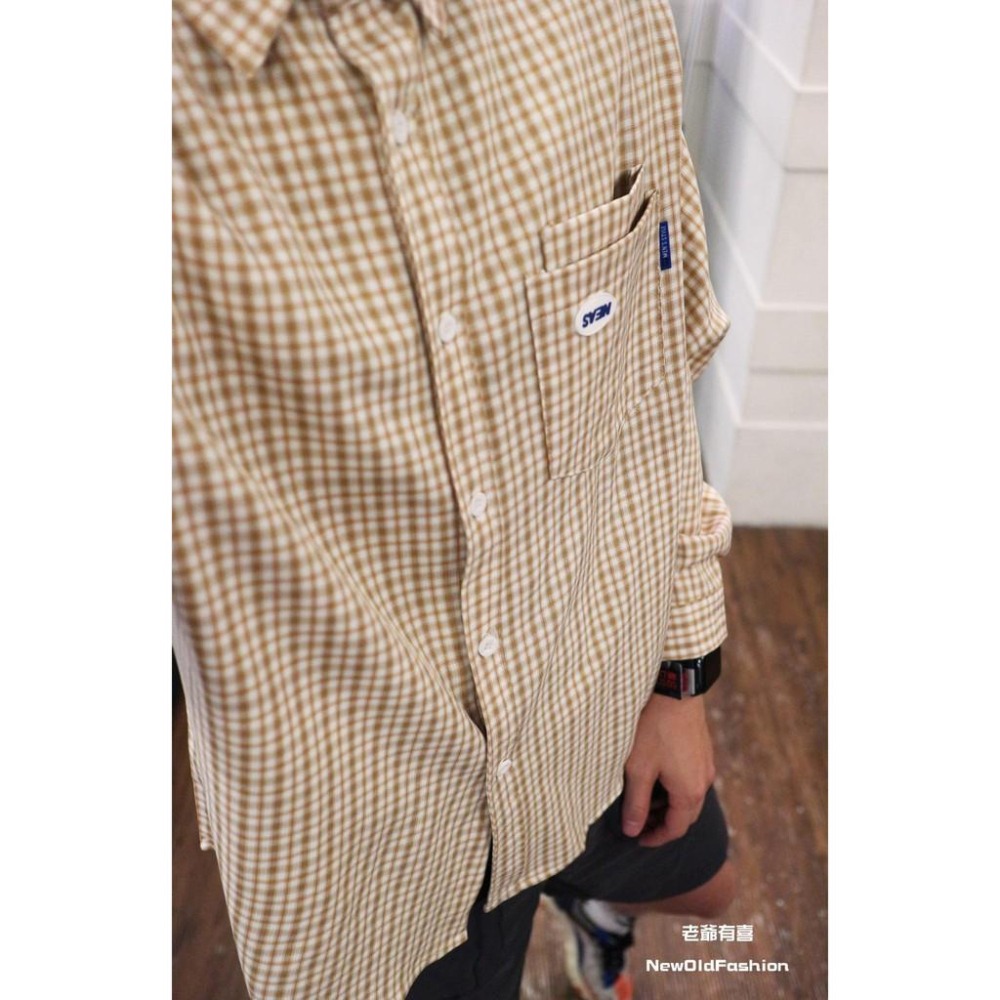 『老爺有喜』NEAS雙層口袋格紋襯衫(NOF2009C202)-卡其-細節圖2