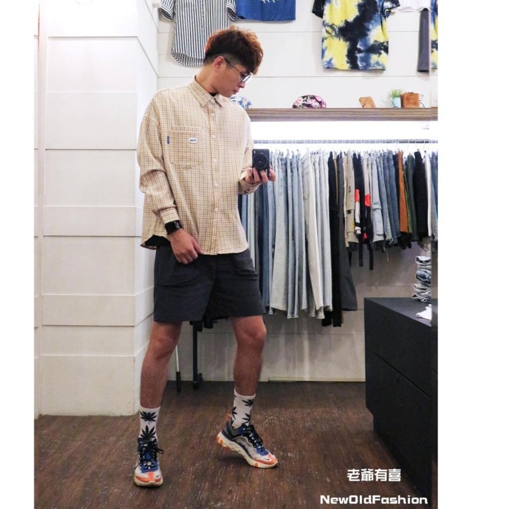 『老爺有喜』NEAS雙層口袋格紋襯衫(NOF2009C202)-卡其-細節圖4