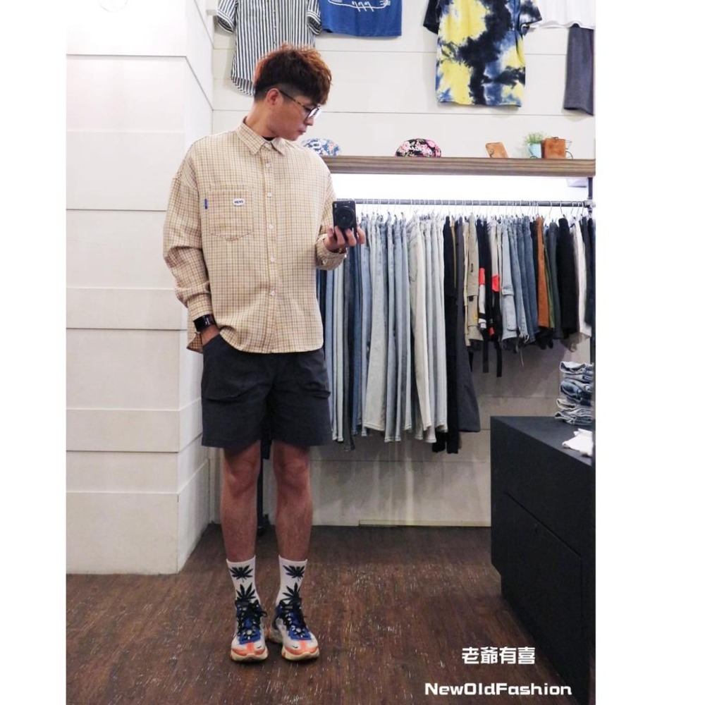 『老爺有喜』NEAS雙層口袋格紋襯衫(NOF2009C202)-卡其-細節圖5