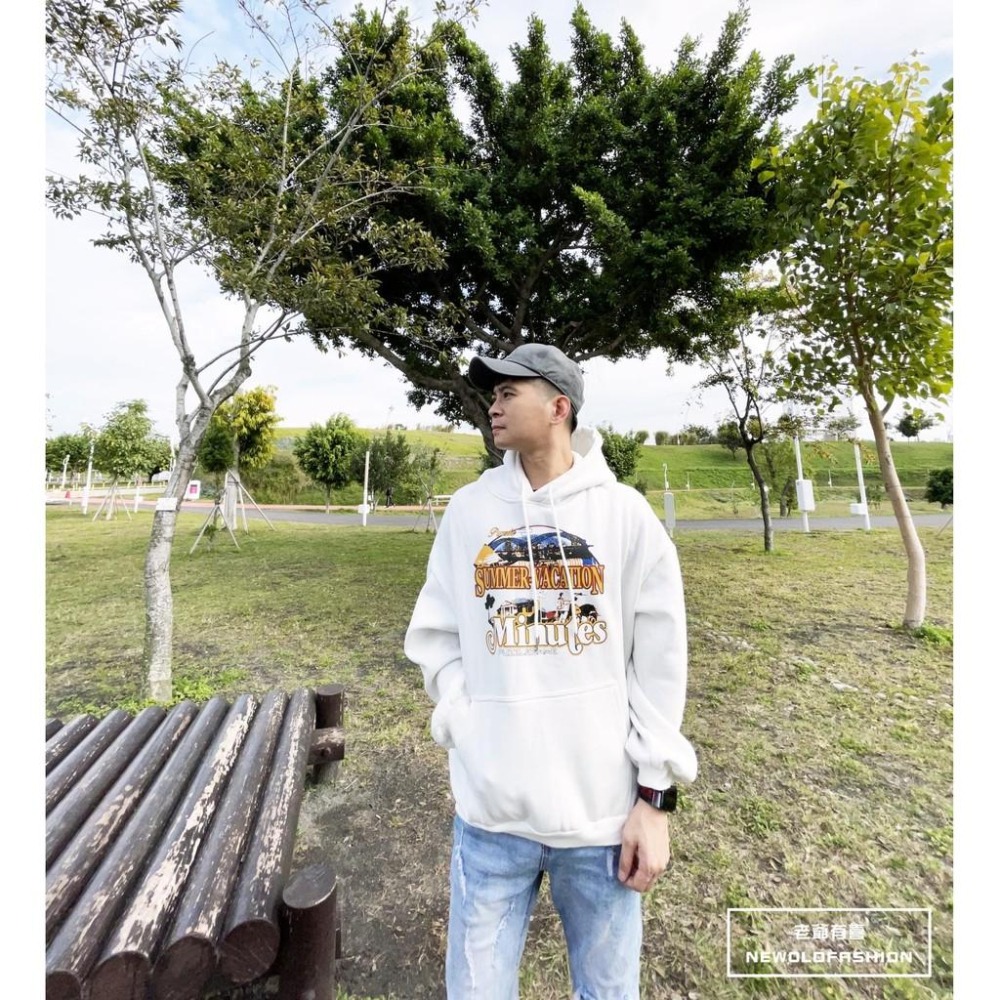 『老爺有喜』重磅Minutes金字塔刷毛帽T -白-細節圖2