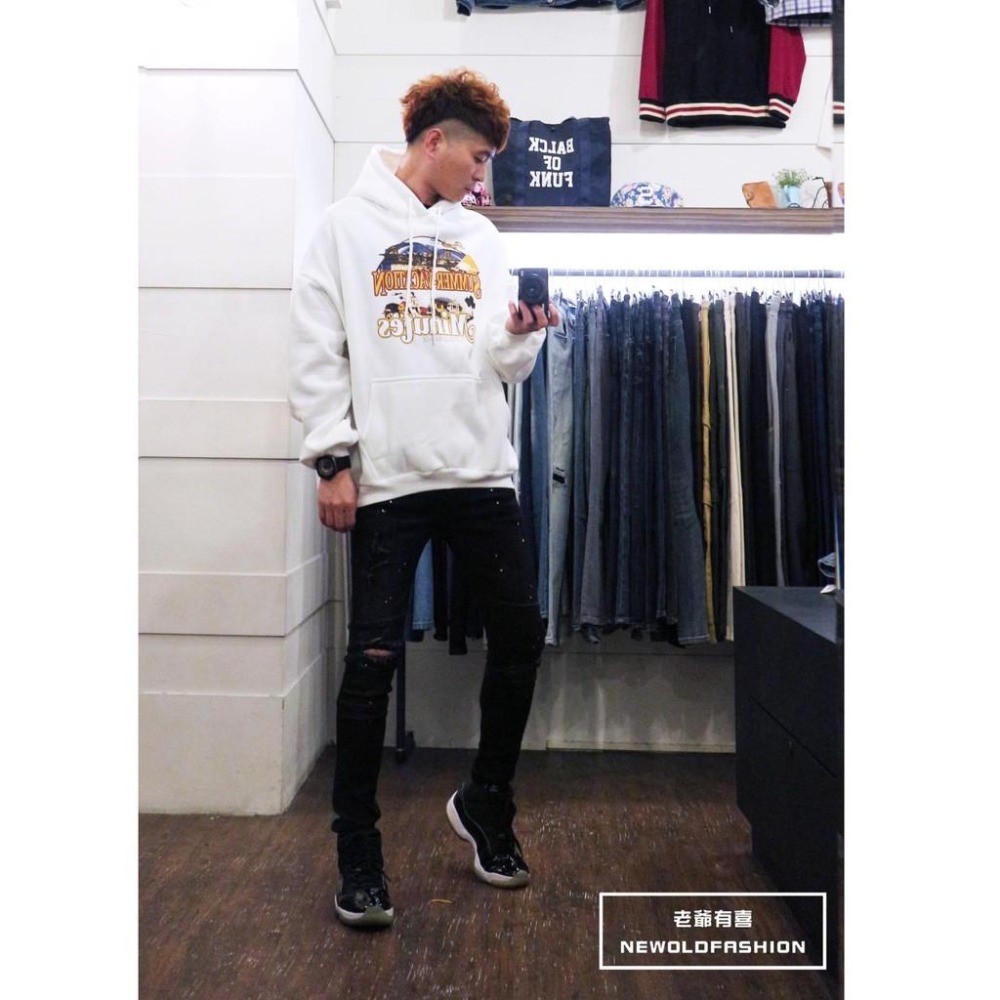 『老爺有喜』重磅Minutes金字塔刷毛帽T -白-細節圖3