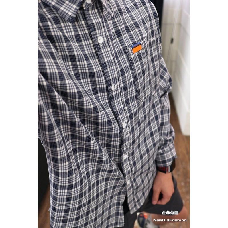 『老爺有喜』小橘標高低口袋格紋襯衫(NOF2009C200)-黑-細節圖2